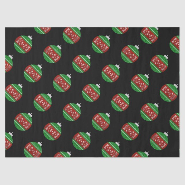 Papel De Seda Enfeites de natal com brilho (Frente )