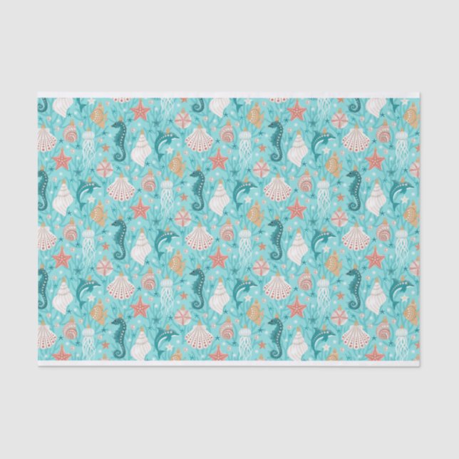 Papel De Seda Enfeites de natal costeiros (Frente )