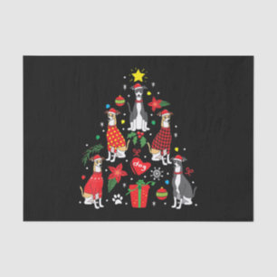 Papel De Seda Enfeites de natal de Greyhound Cão Mãe