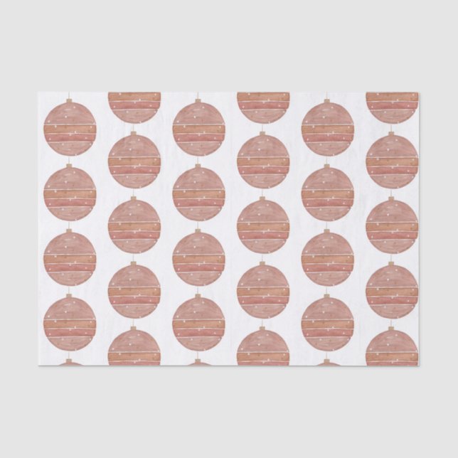Papel De Seda Enfeites de natal Dourado rosa (Frente )