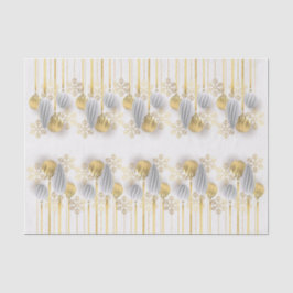 Papel De Seda Enfeites de natal Dourados e Prateados