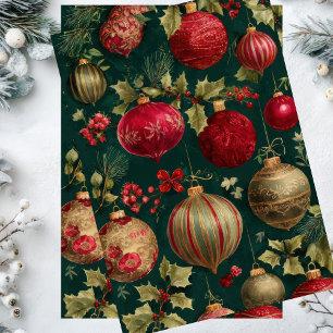 Papel De Seda Enfeites de Natal em Estilo Festivo e Vintage Azev