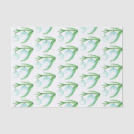 Papel De Seda Enfeites de natal em uma ramificação de árvore