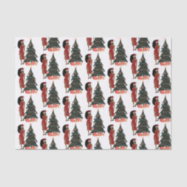 Papel De Seda Enfeites de natal Leo Zodiac, Mulher Negra