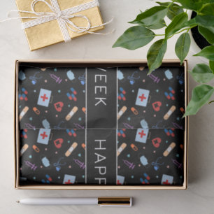 Papel De Seda Enfermeiro Personalizado Padrão Médico