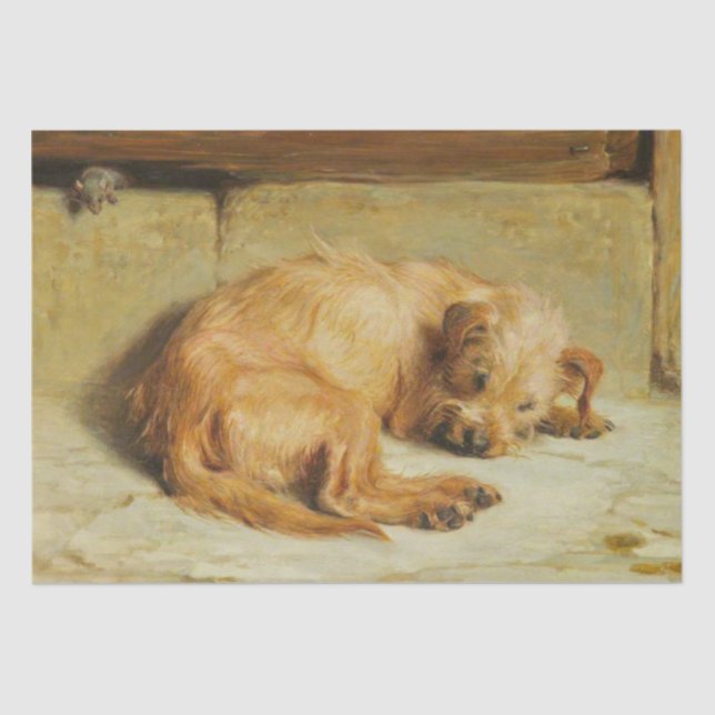 Papel De Seda English Cocker Spaniel Dog (por Briton Rivière) (Frente )