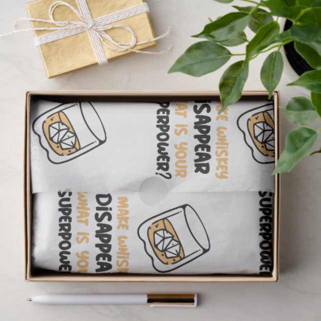 Papel De Seda Engraçado Eu Fazer Whiskey Desaparecer (Presente)