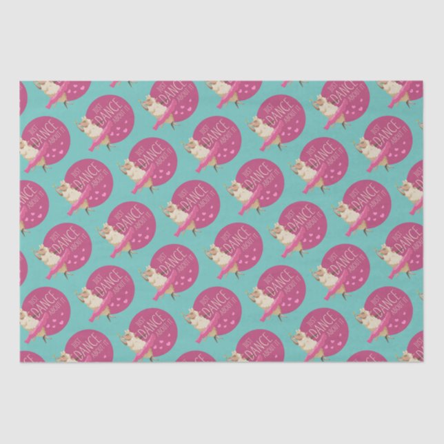 Papel De Seda Engraçado Mensagem De Ovelha - Apenas Dance Sobre  (Frente )