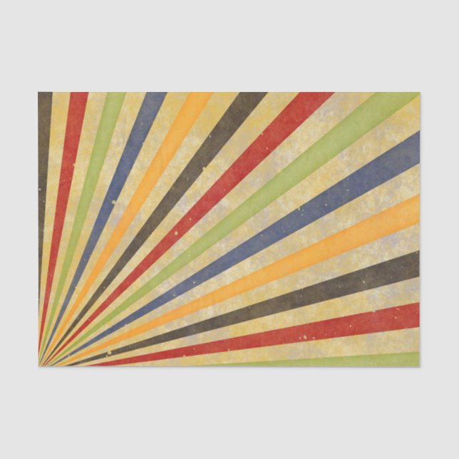Papel De Seda Engraçado Retro Grunge Rays + sua ideia (Frente )