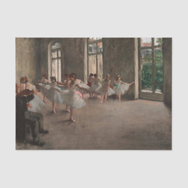 Papel De Seda Ensaio de balés por Edgar Degas (Frente )