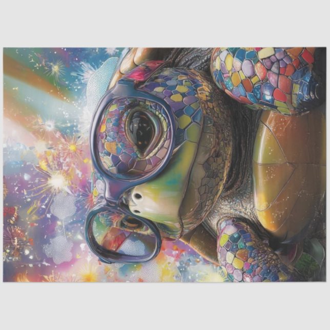 Papel De Seda Entalhe Artístico Multicolorido (Frente )