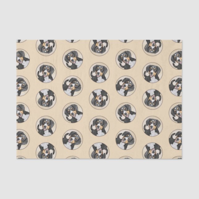 Papel De Seda Entlebucher Mountain Dog Pintura Original (Frente )