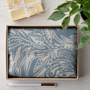Papel De Seda Entre as Folhas o Azul de seu Aniversário