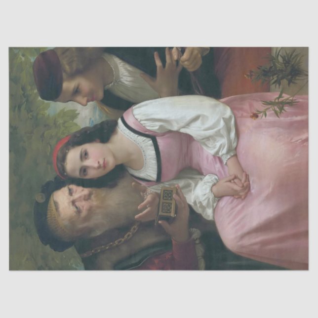 Papel De Seda Entre Riqueza e Amor (por Bouguereau) (Frente )