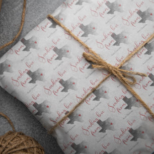 Papel De Seda Enviando Amor do Texas - Dia de os namorados