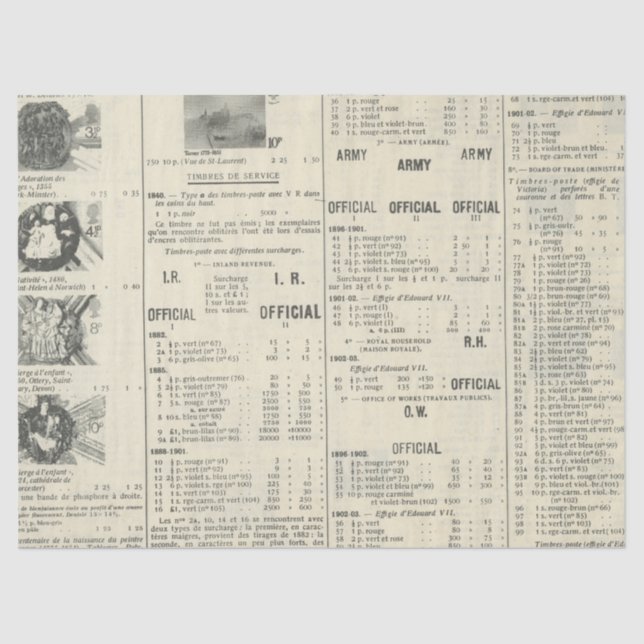 Papel De Seda Ephemera Antiguamente Paper Series Design 8 (Frente )