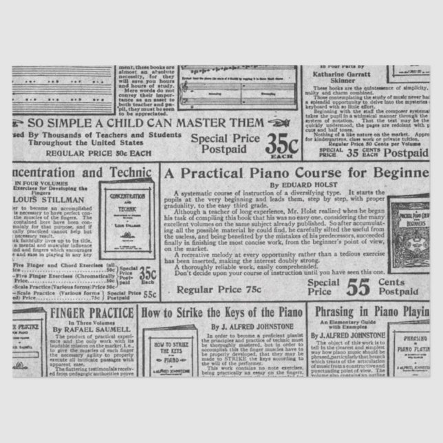 Papel De Seda Ephemera Antique Paper Series Design 32 (Frente )