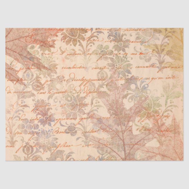 Papel De Seda Ephemera Autumn Paper Series Design 10 (Frente )