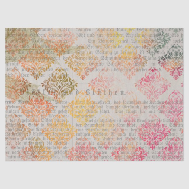 Papel De Seda Ephemera Autumn Paper Series Design 11 (Frente )