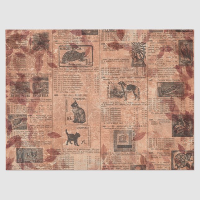 Papel De Seda Ephemera Autumn Paper Series Design 16 (Frente )