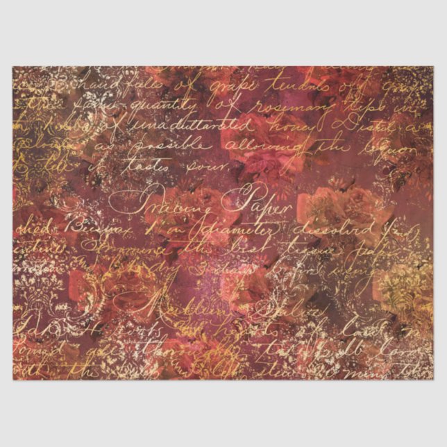 Papel De Seda Ephemera Autumn Paper Series Design 20 (Frente )