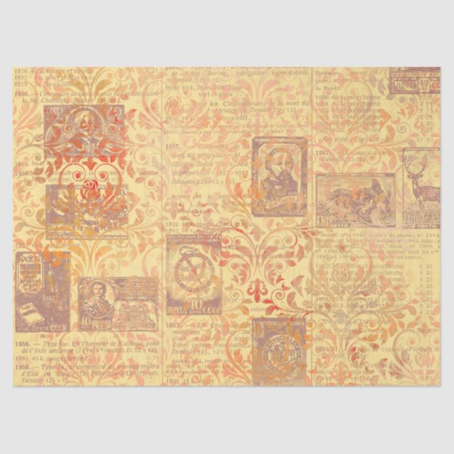 Papel De Seda Ephemera Autumn Paper Series Design 21 (Frente )