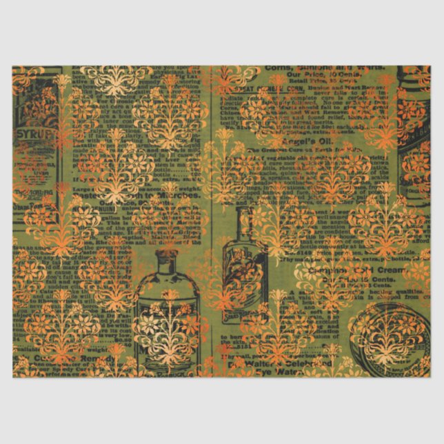 Papel De Seda Ephemera Autumn Paper Series Design 6 (Frente )