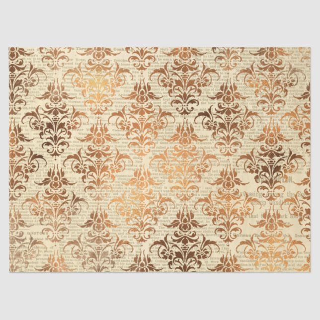 Papel De Seda Ephemera Autumn Series Design 7 (Frente )