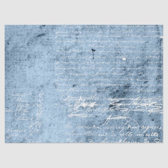 Papel De Seda Ephemera Blue Paper Series Design 10 (Frente )