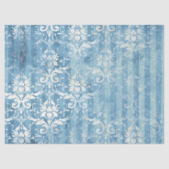 Papel De Seda Ephemera Blue Paper Series Design 5 (Frente )