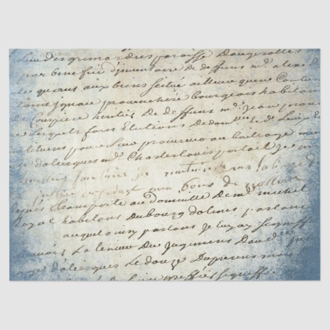 Papel De Seda Ephemera Blue Paper Series Design 7 (Frente )