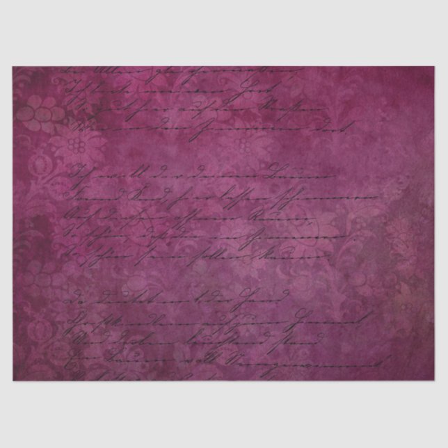 Papel De Seda Ephemera Burgundy Paper Series Design 15 (Frente )