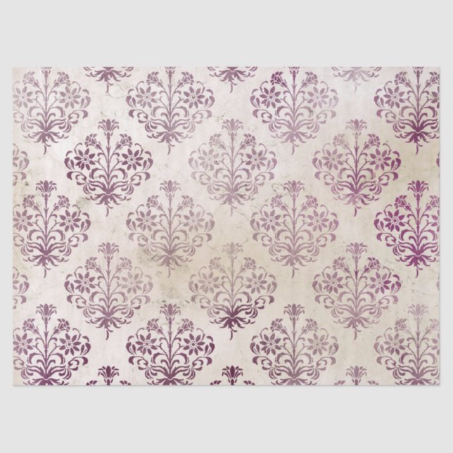 Papel De Seda Ephemera Burgundy Paper Series Design 17 (Frente )