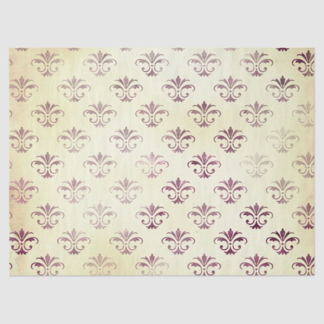 Papel De Seda Ephemera Burgundy Série Paper Design 2 (Frente )