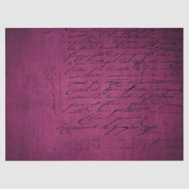 Papel De Seda Ephemera Burgundy Série Paper Design 6 (Frente )