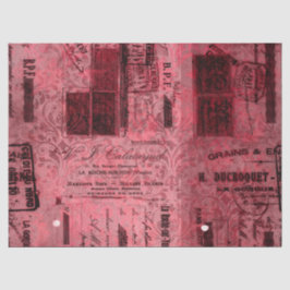 Papel De Seda Ephemera Burgundy Série Paper Design 9