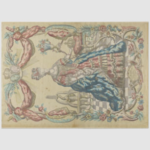 Papel De Seda Ephemera Decoupage Marie-Antoinette Queen França