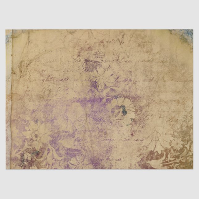 Papel De Seda Ephemera Distress Paper Series Design 18 (Frente )