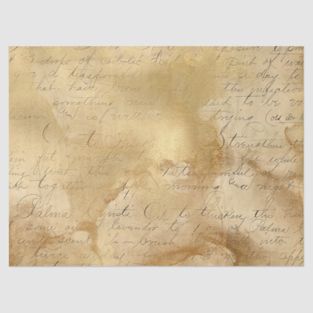 Papel De Seda Ephemera Dourado Paper Series Design 13 (Frente )