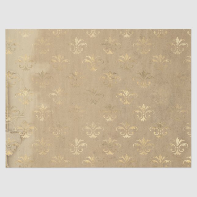Papel De Seda Ephemera Dourado Paper Series Design 17 (Frente )