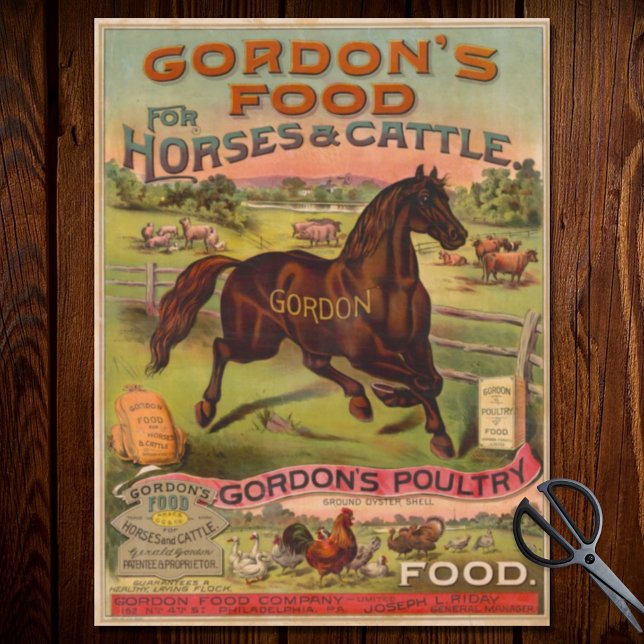 Papel De Seda Ephemera fazenda De Publicidade De Comidas Animal (Criador carregado)