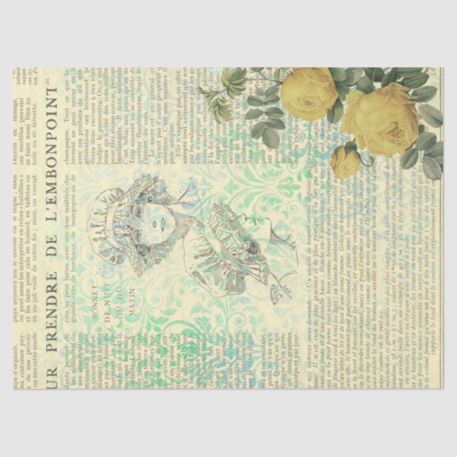 Papel De Seda Ephemera French Paper Series Design 14 (Frente )