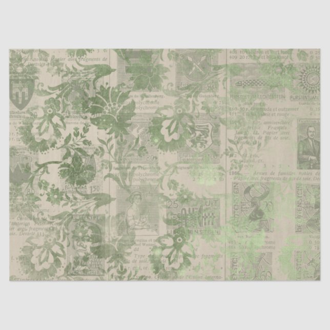 Papel De Seda Ephemera Green Paper Série Design 23 (Frente )