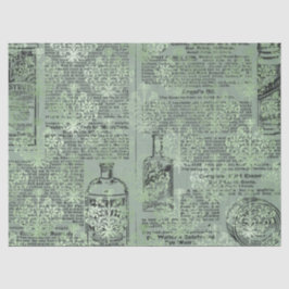 Papel De Seda Ephemera Green Paper Série Design 4