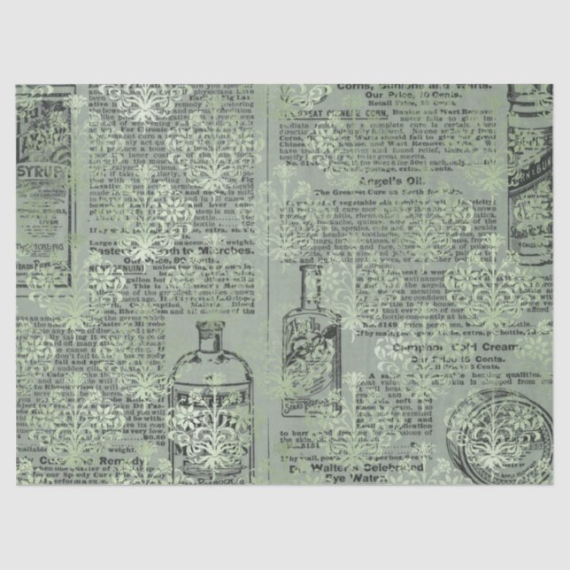 Papel De Seda Ephemera Green Paper Série Design 4 (Frente )