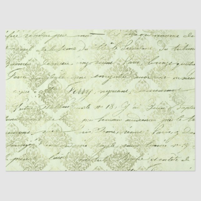 Papel De Seda Ephemera Green Paper Series Design 10 (Frente )