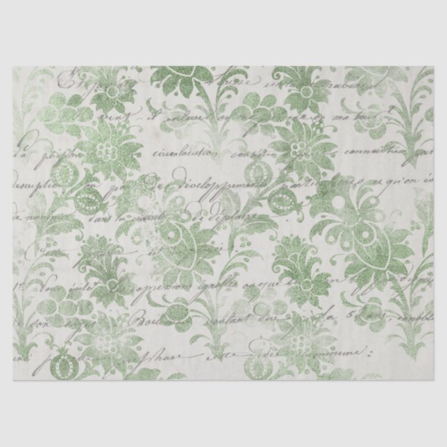 Papel De Seda Ephemera Green Paper Series Design 13 (Frente )