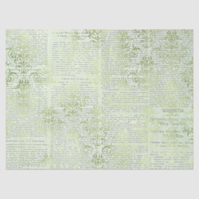 Papel De Seda Ephemera Green Paper Series Design 25 (Frente )