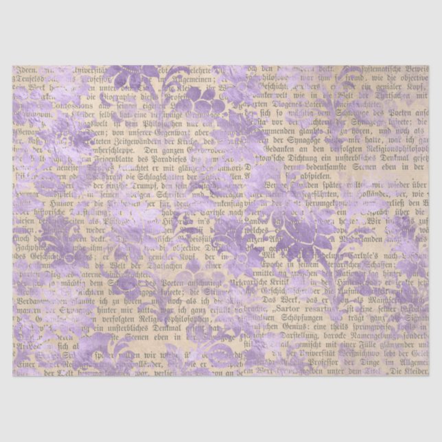 Papel De Seda Ephemera Lavendar Paper Series Design 14 (Frente )