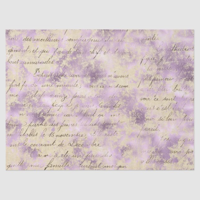 Papel De Seda Ephemera Lavendar Paper Series Design 4 (Frente )